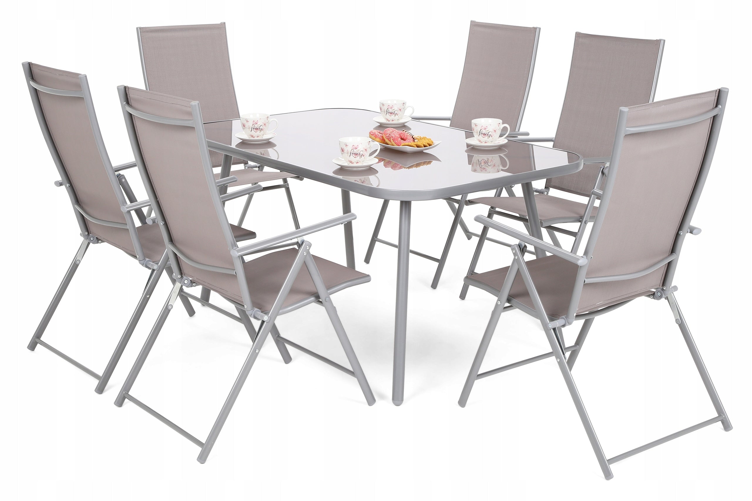 7-teiliges Gartenmöbel-Set Casablanca Basic, grau/beige 
