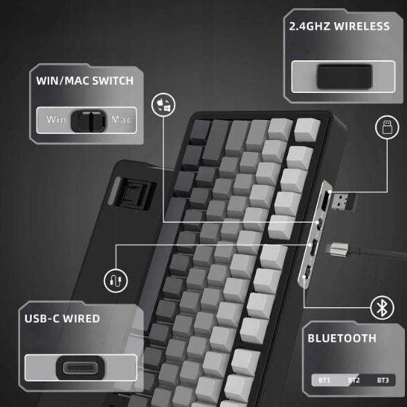 Mechanical Keyboard Attack Shark X85 Tri-Mode BT / 2.4G / USB-C Manufacturer code X85