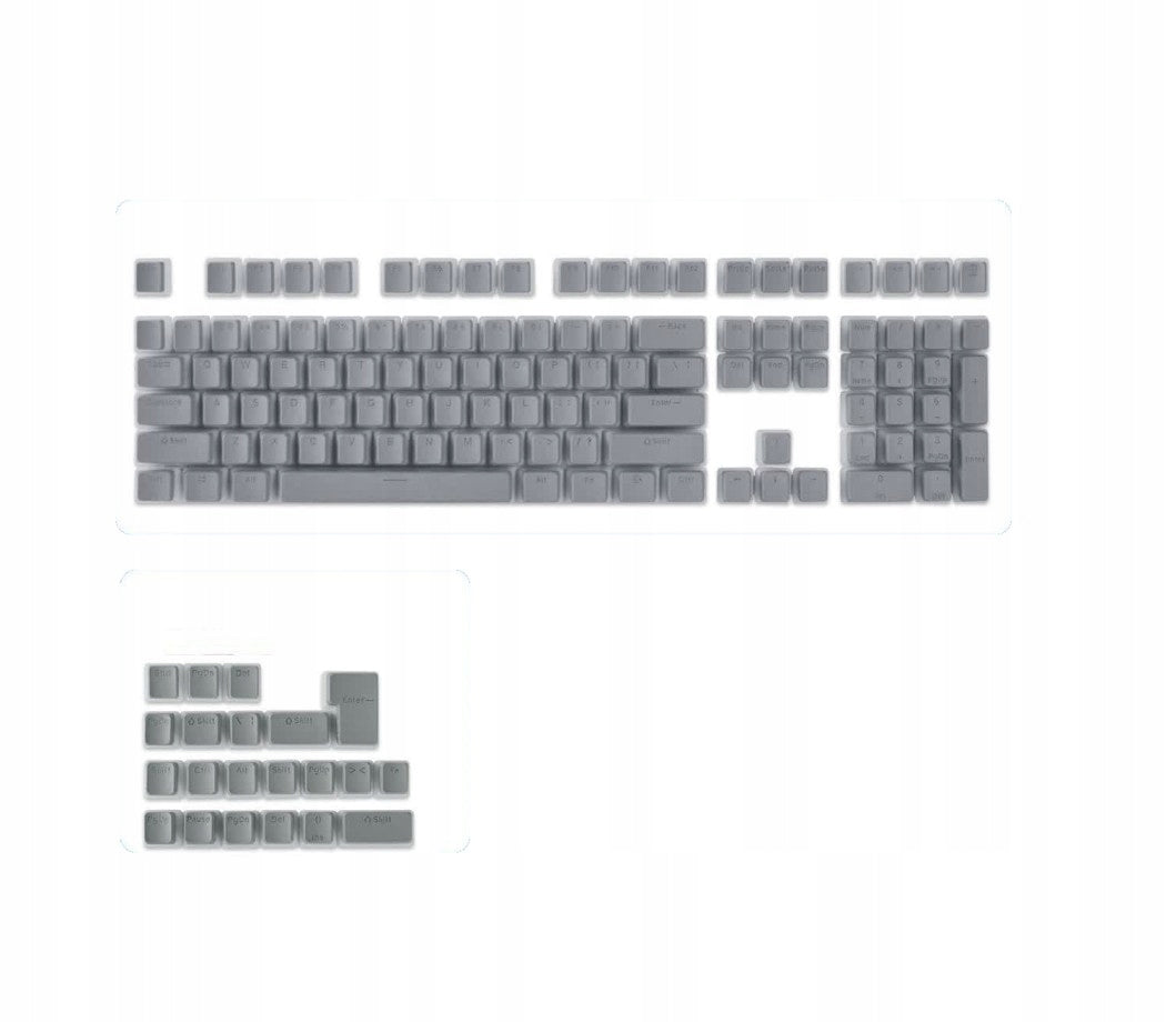 Mechanical Keyboard PBT Keycaps Pudding 129pcs Gray Grey