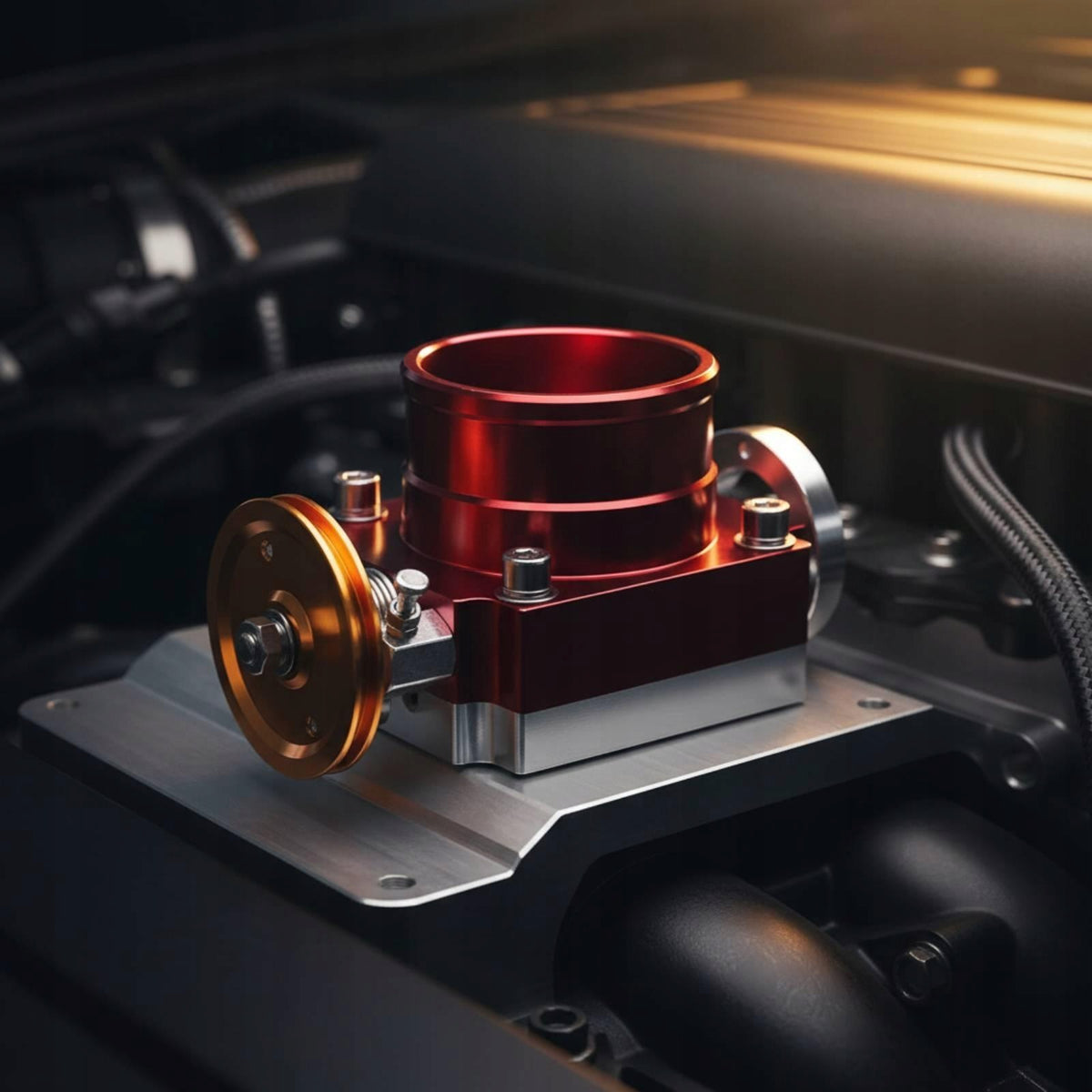 Mechanical Throttle Body Upgraded Throttle Body Assembly New 70MM Red Packaging status original