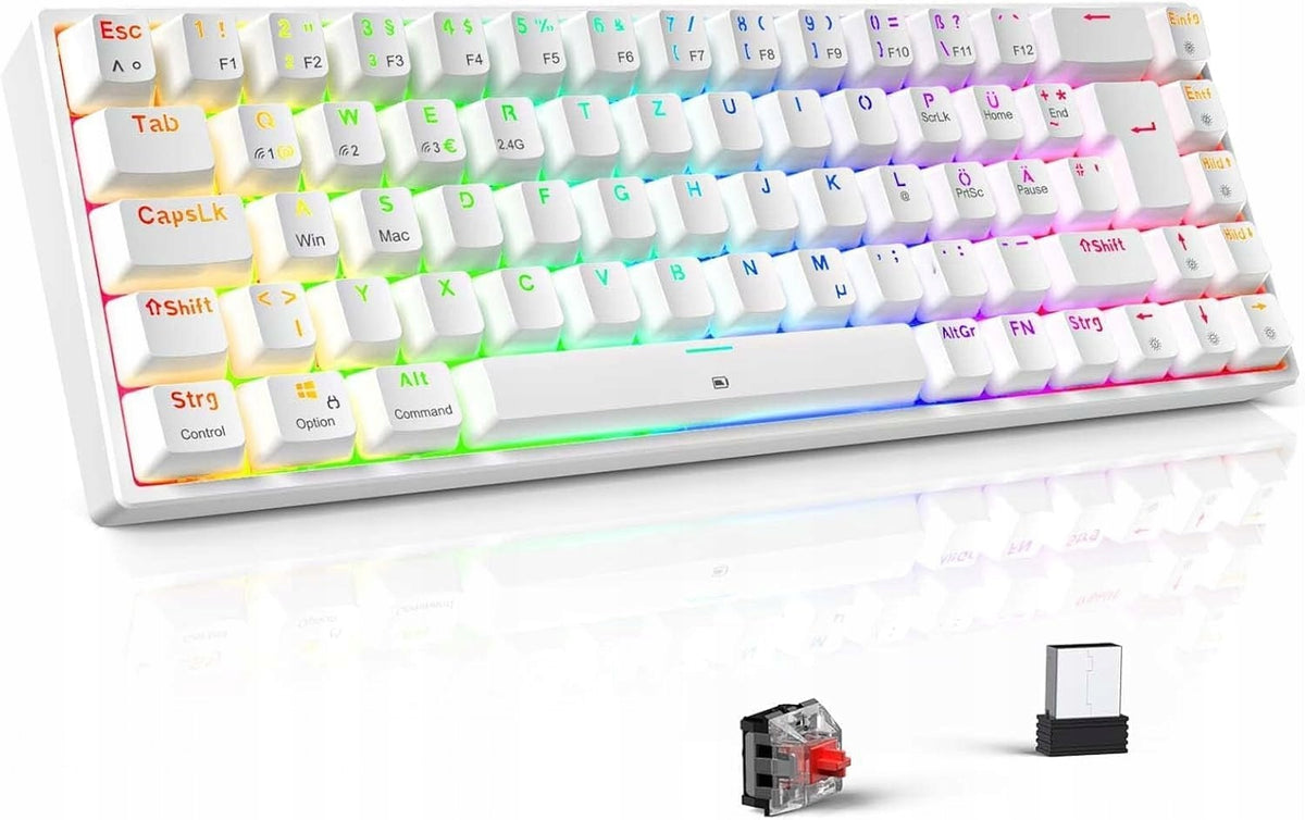 Mechanical gaming keyboard Tecurs KB510 RGB white linear QWERTZ
