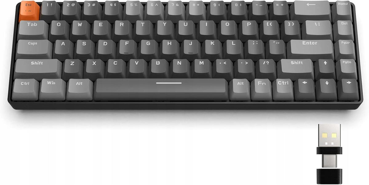 Mechanical keyboard 60% Bluetooth 2.4GHz 68 keys removable