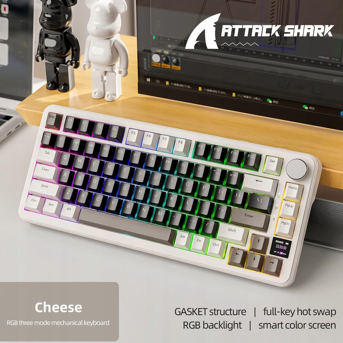 Mechanical keyboard ATTACK SHARK X85Pro Cheese Manufacturer Attack Shark