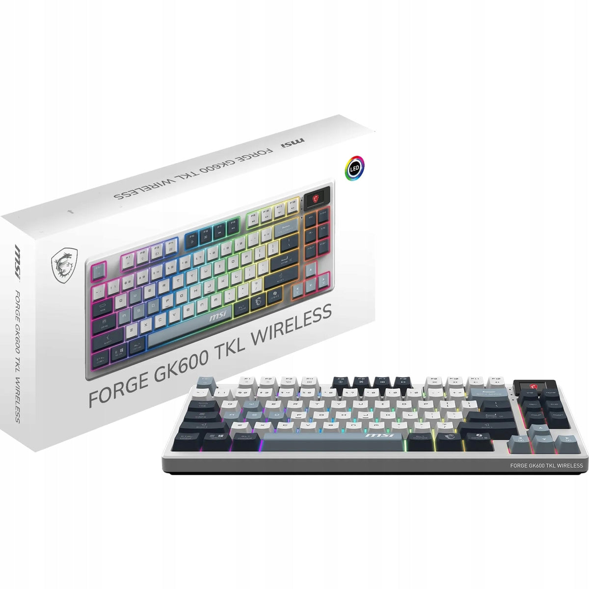Mechanical keyboard MSI Forge GK600 TKL Wireless RGB white
