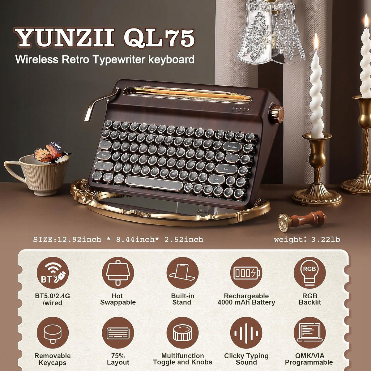 Mechanical keyboard QL75 Keyboard layout US international (qwerty)