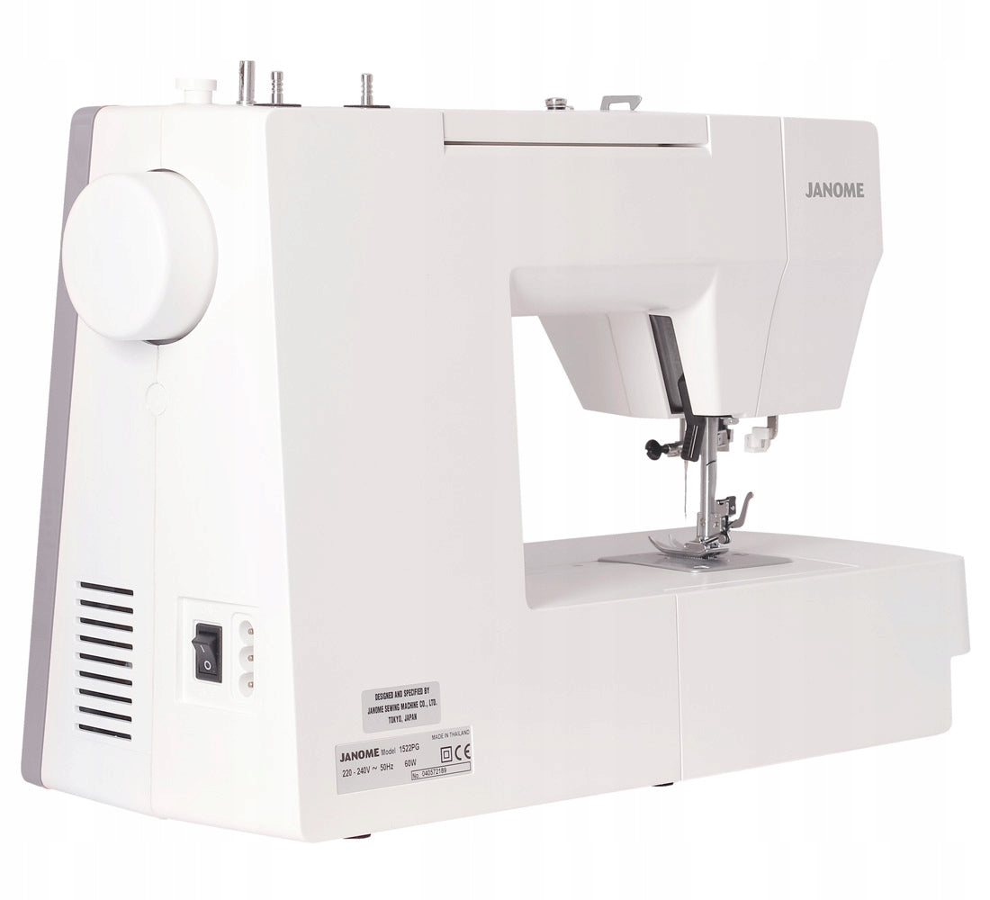 Mechanical sewing machine Janome 1522 LG light grey + sewing courses Brand Janome