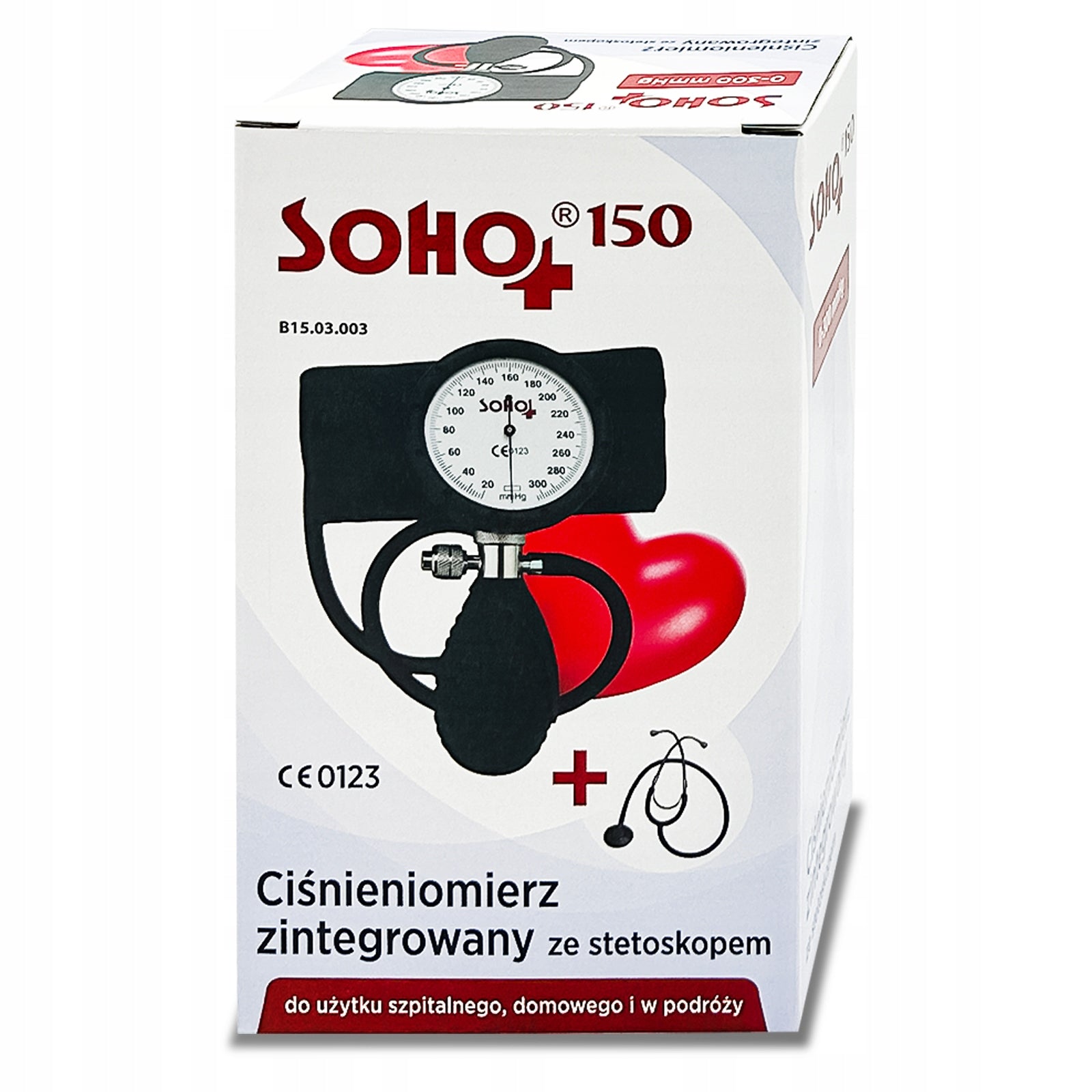 Mechanical shoulder blood pressure monitor integrated with SOHO 150 stethoscope Manufacturer code WENZHOU.C.150