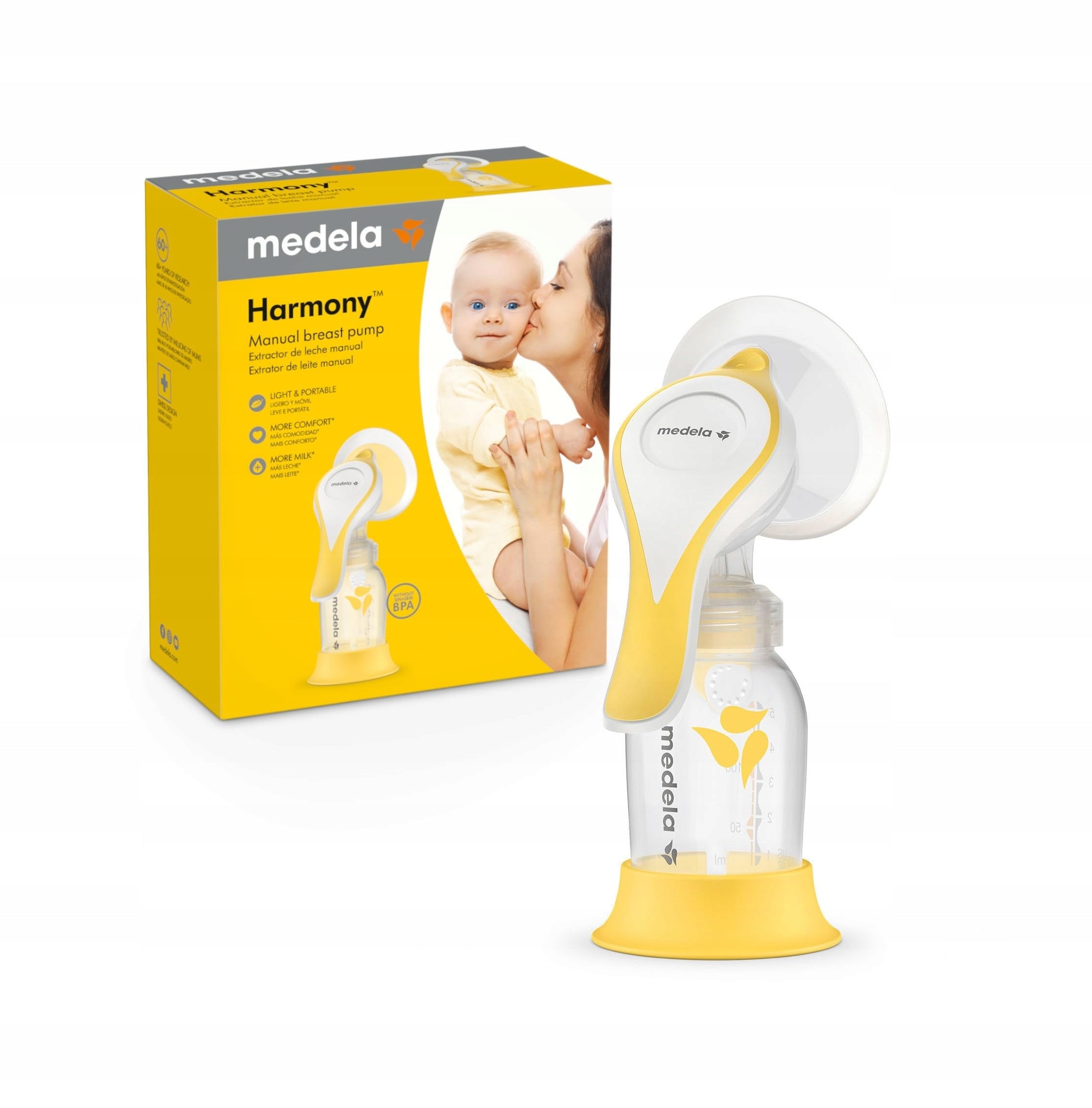 Medela Harmony manual breast pump, model 101041151, 2-Phase Expression,