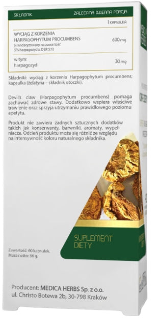 Medica Herbs Devil's Claw Devil's Claw JOINTS 60 capsules Medical device no