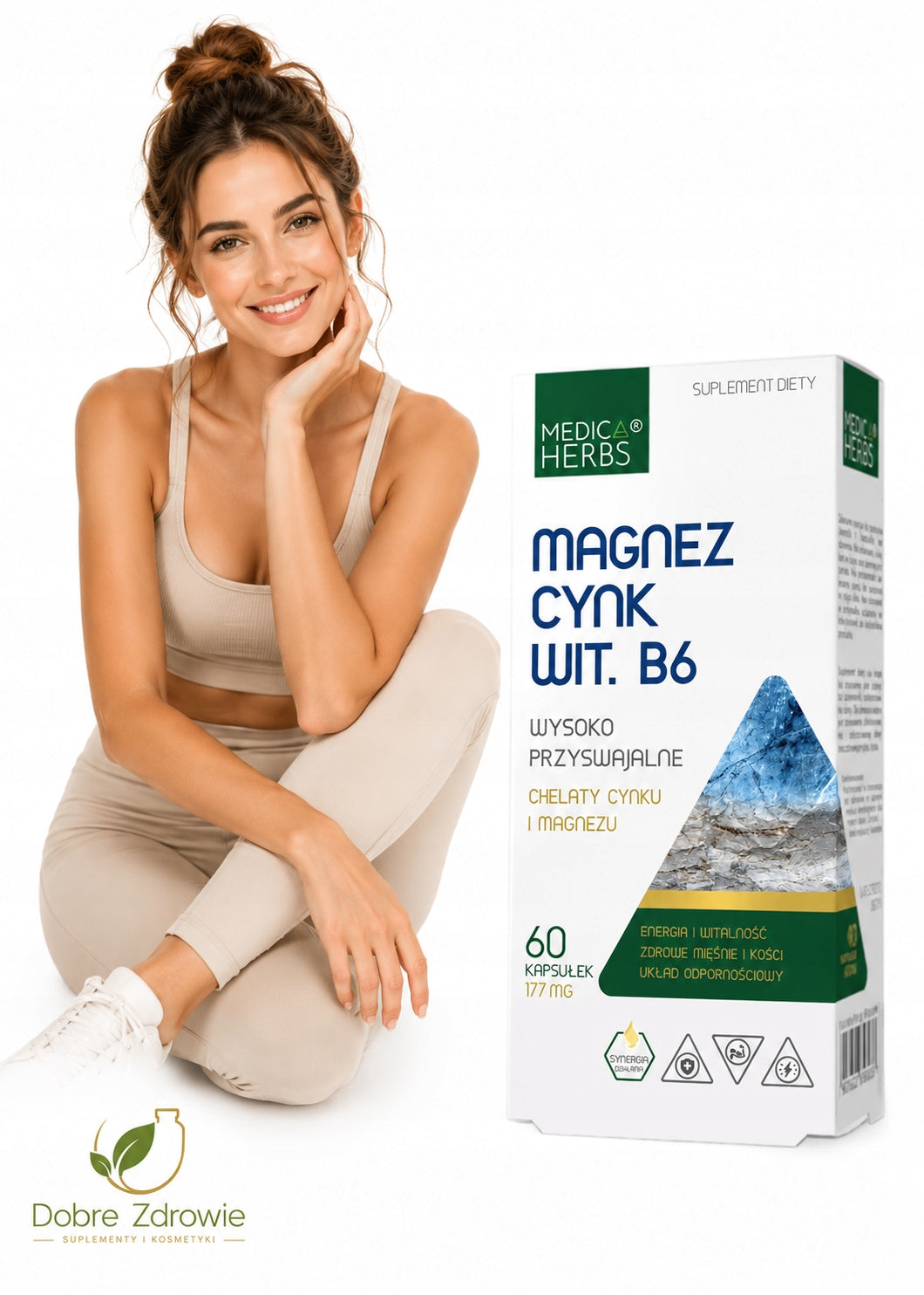 Medica Herbs Magnesium Zinc B6 177 mg | Nerves Immunity Hormone Regeneration
