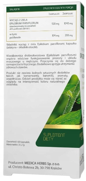 Medica Herbs Small-flowered Willow PROSTATE 60 capsules Medical device no