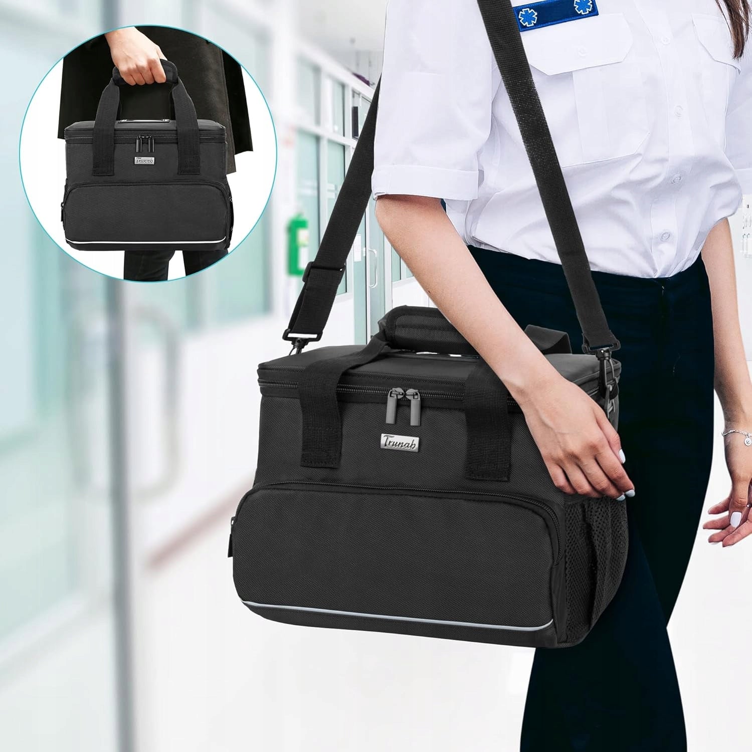 Medical bag with thermal insulation and 5 adjustable compartments Medical device no