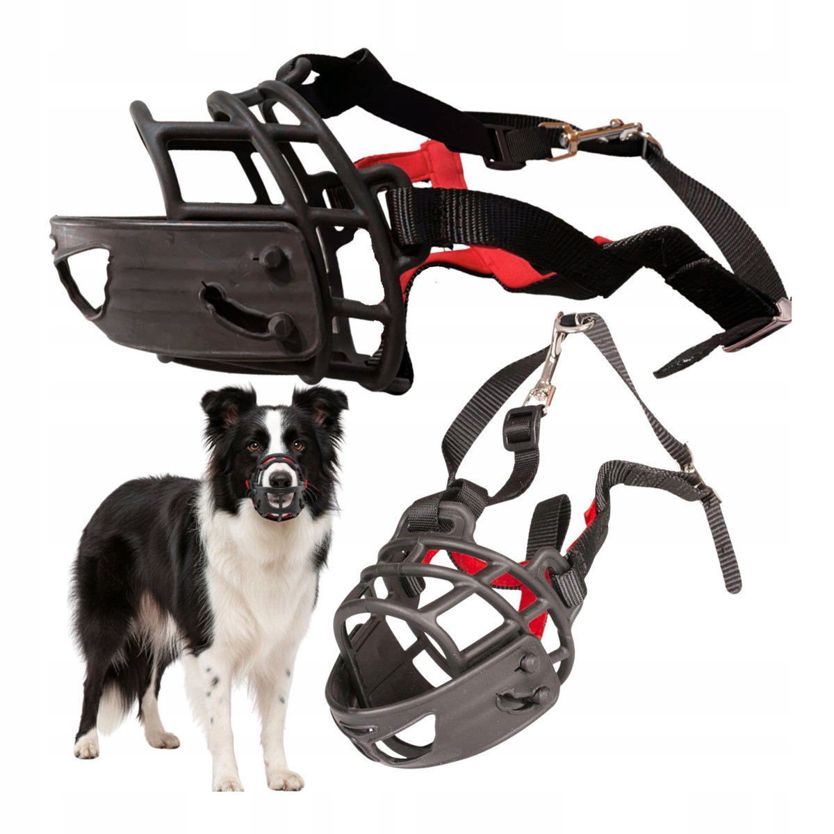 Medium Dog muzzle PHYSIOLOGICAL rubber adjustable opening M (3)