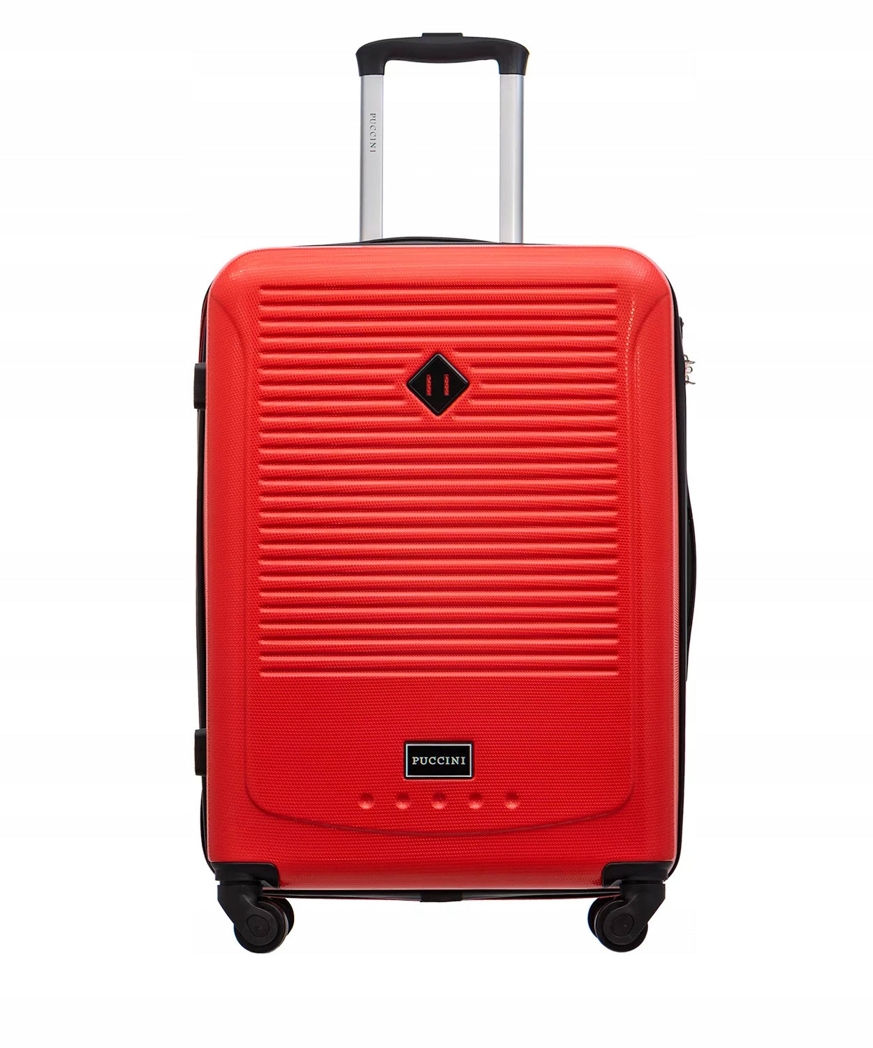 Medium Travel Suitcase Hard on Wheels ABS PUCCINI Red ABS016B 3 Packaging status original