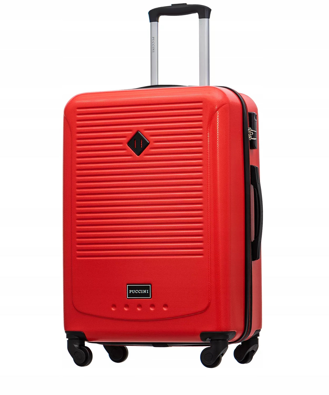 Medium Travel Suitcase Hard on Wheels ABS PUCCINI Red ABS016B 3