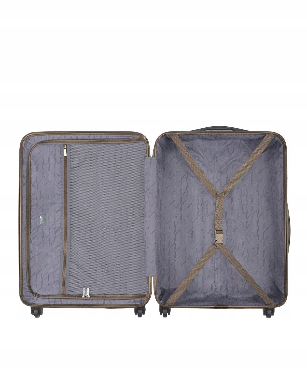 Medium Travel Suitcase On Wheels Hard ABS PUCCINI Beige ABS025B-6C Model San Diego