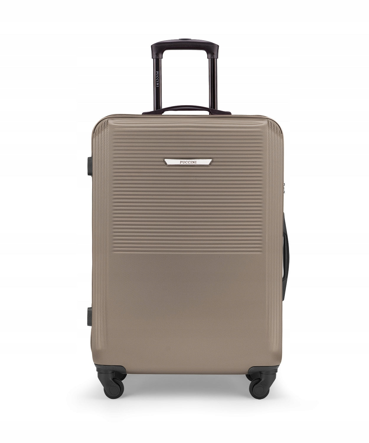 Medium Travel Suitcase On Wheels Hard ABS PUCCINI Beige ABS025B-6C Packaging status original