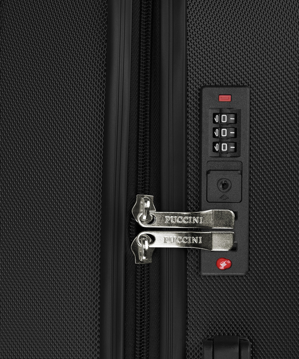 Medium Travel Suitcase On Wheels Hard ABS PUCCINI Black ABS025B-1 Width (longer edge) 47 cm