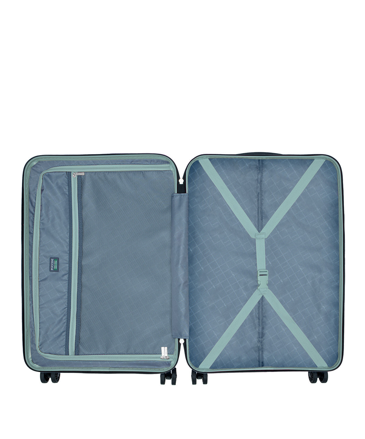 Medium Travel Suitcase On Wheels Hard Polycarbonate PUCCINI PC032B-5C Model Valencia