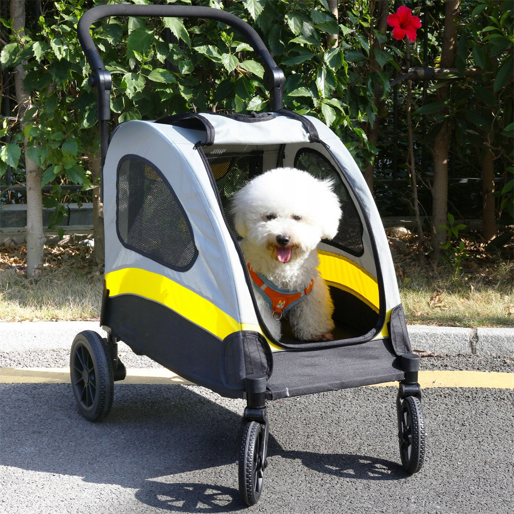 Medium stroller cat dog transporter up to 20 kg 4 wheels Brand BingoPaw