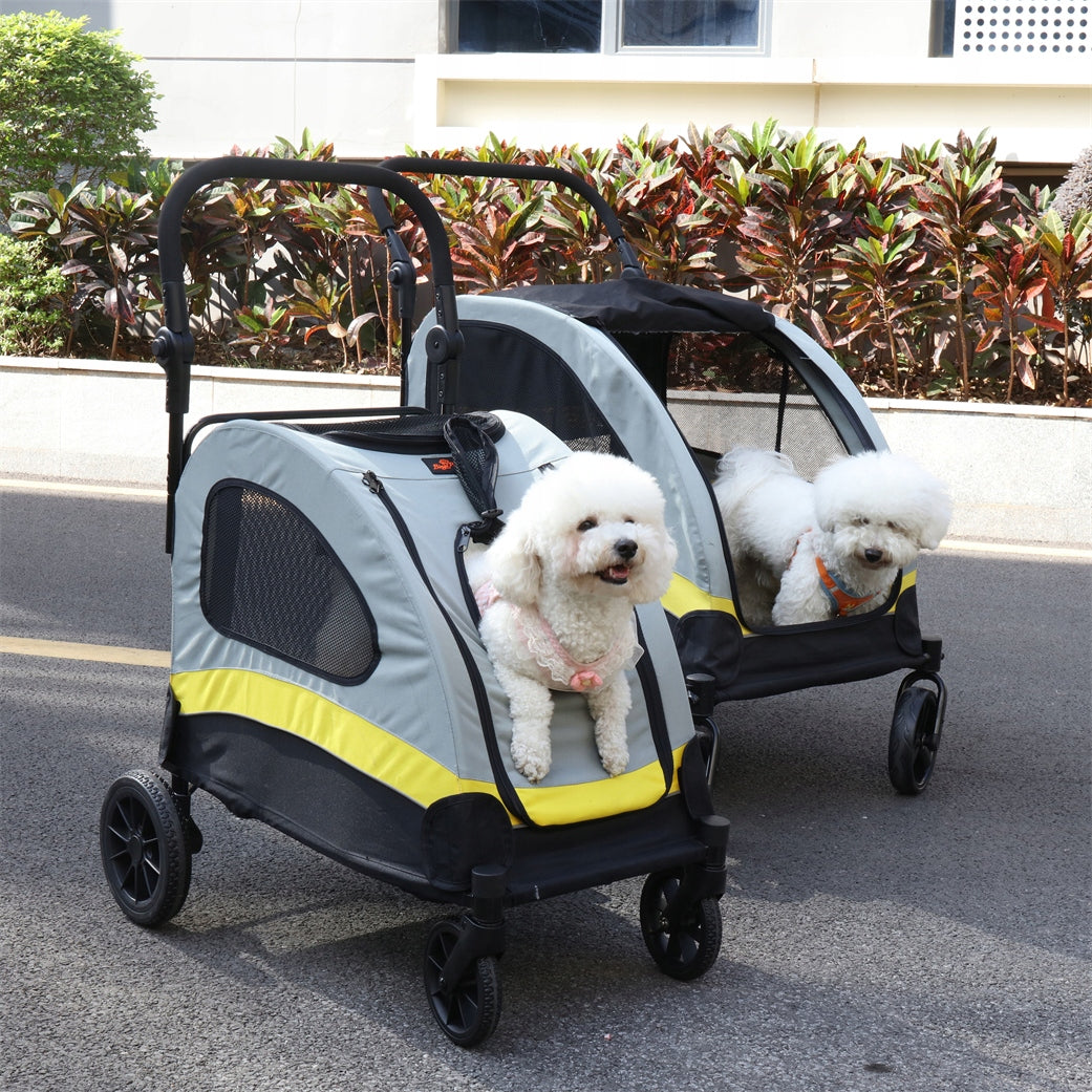 Medium stroller cat dog transporter up to 20 kg 4 wheels Product height 105 cm