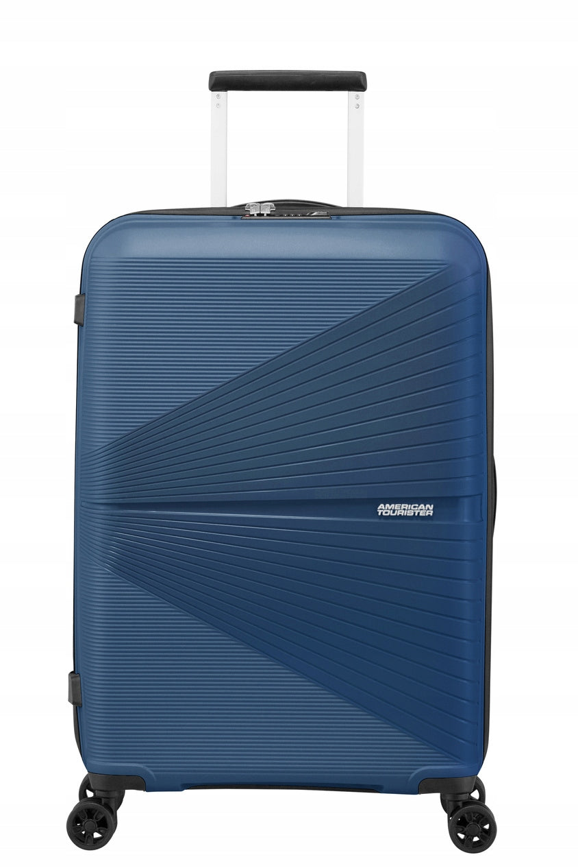 Medium suitcase American Tourister Airconic 67cm navy polypropylene TSA Height 67 cm