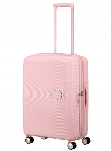 Medium suitcase American Tourister Soundbox EXP - pastel pink