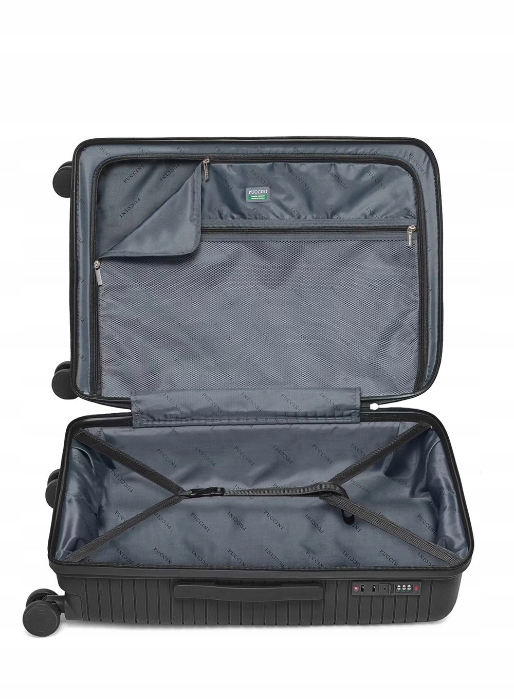 Medium suitcase Puccini Berlin 56 l - black Model PP027B-1