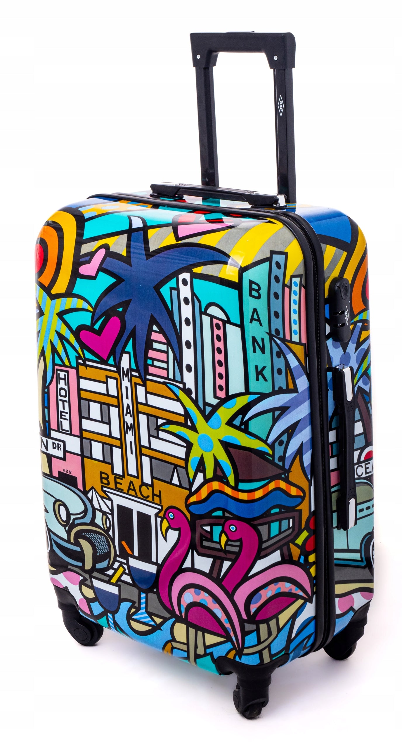 Medium suitcase TRAVEL BAG ON WHEELS HIKING ABS XL Brand RGL