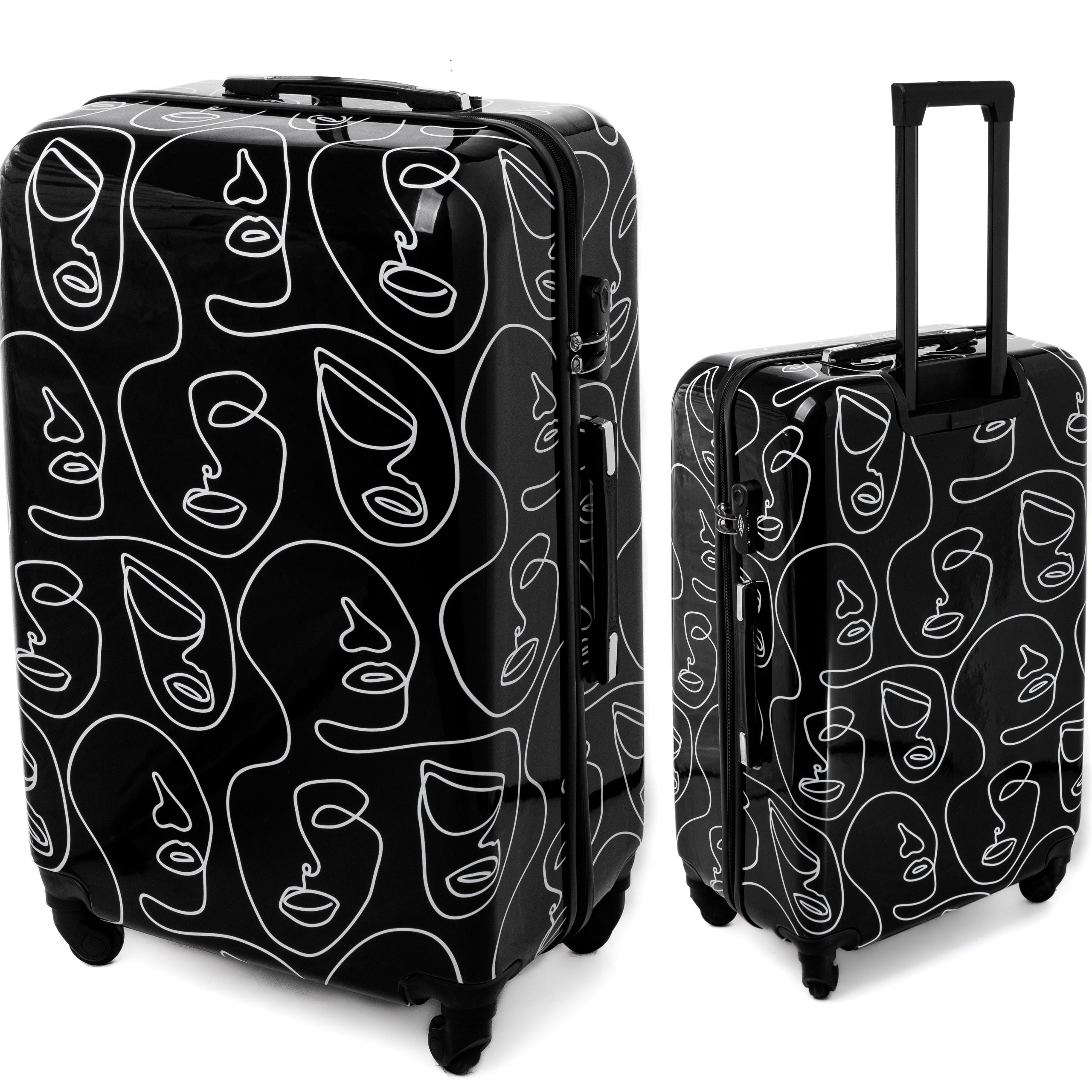Medium suitcase TRAVEL BAG ON WHEELS HIKING ABS XL Depth (shorter edge) 25 cm