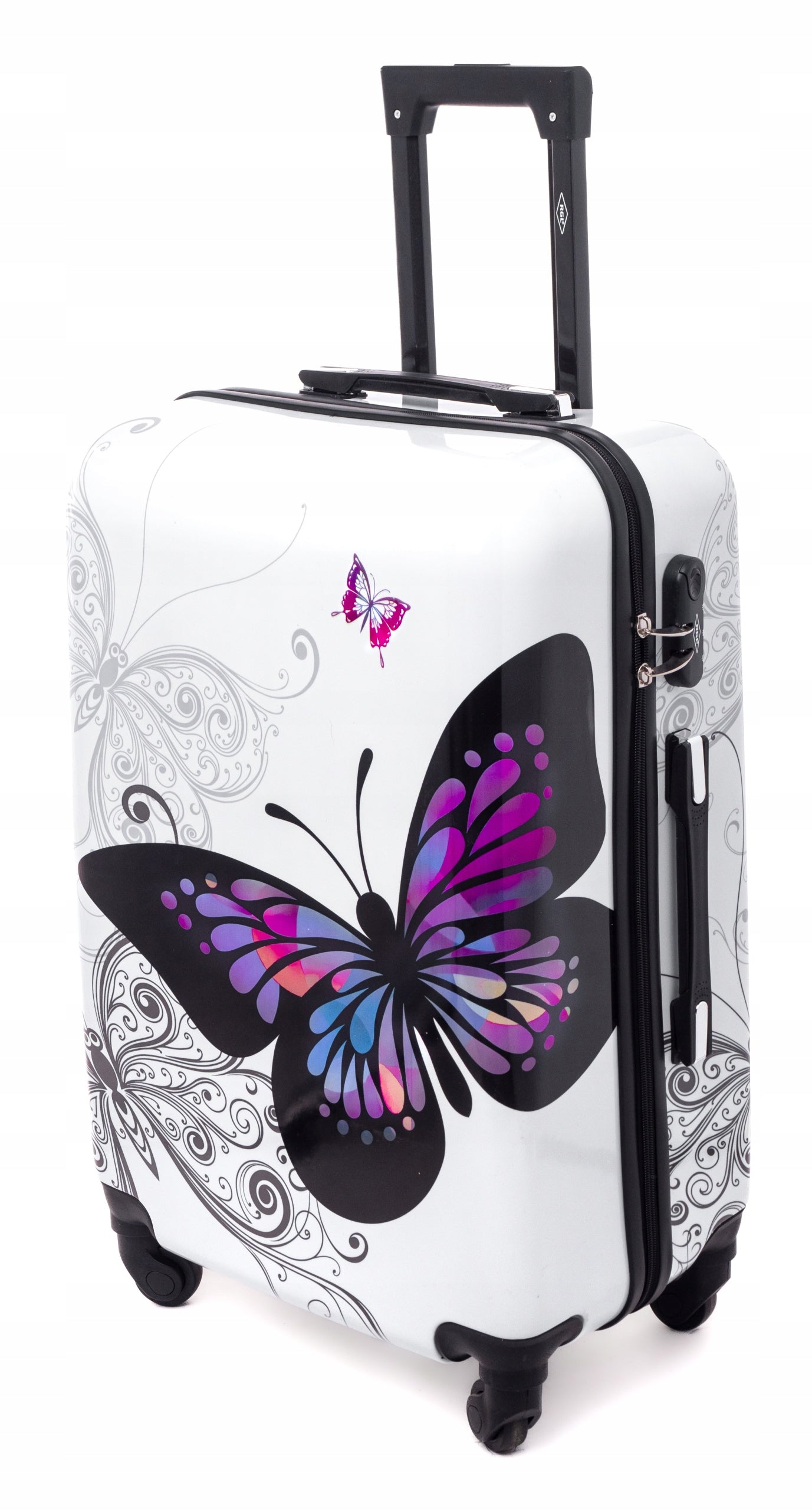 Medium suitcase TRAVEL BAG ON WHEELS HIKING ABS XL Model 5188 Średnia
