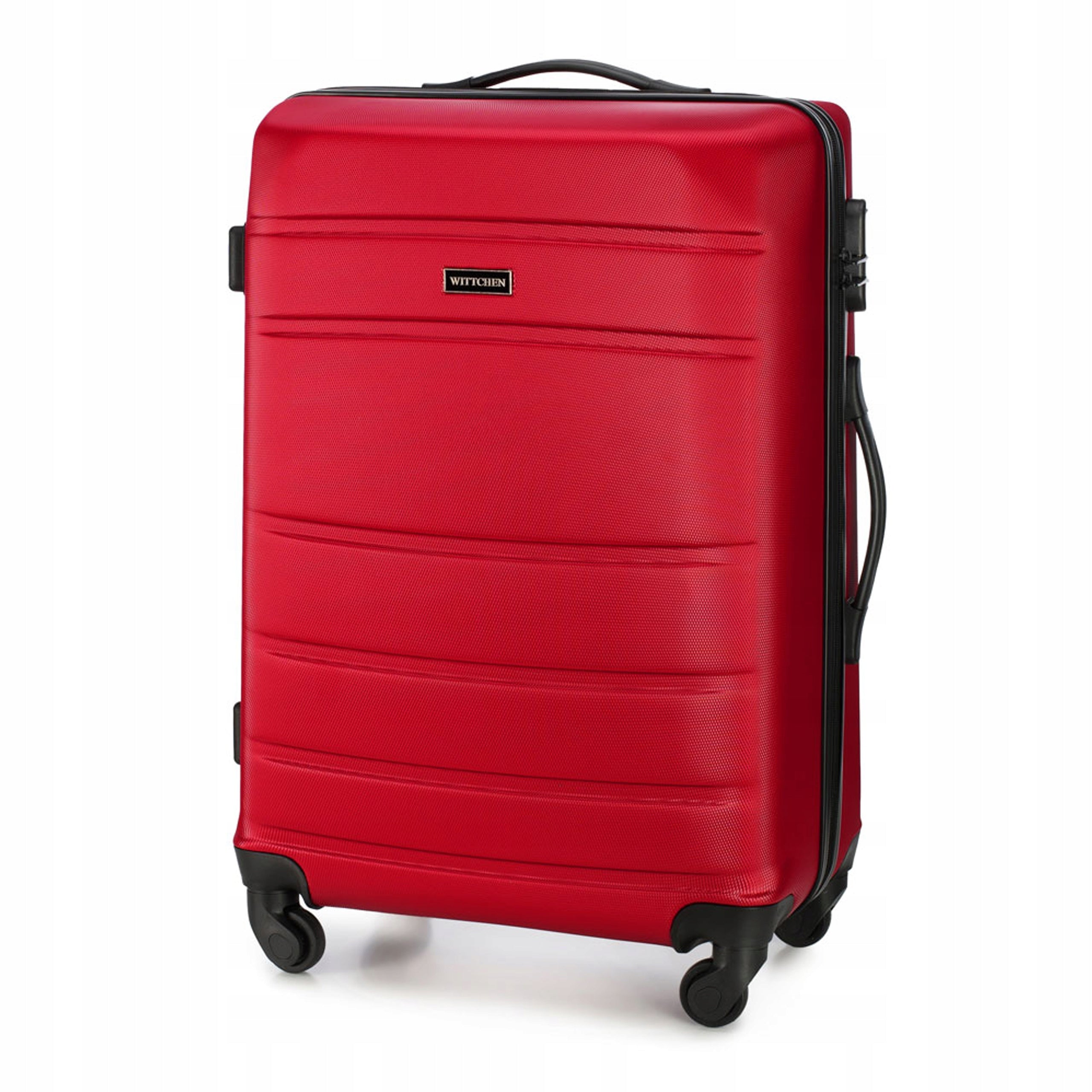Medium suitcase WITTCHEN Globe Line 56-3A-652-35 red Height 67 cm