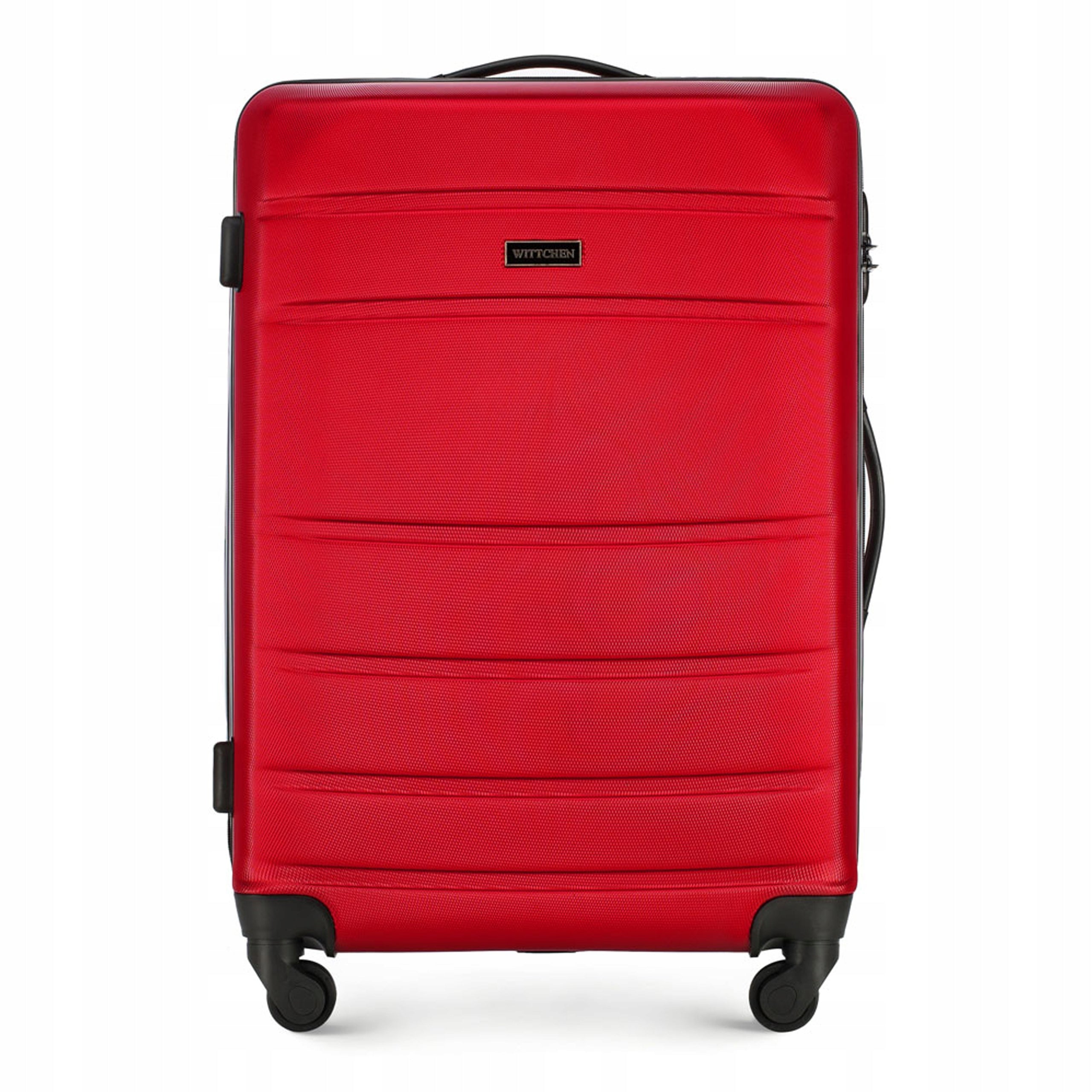 Medium suitcase WITTCHEN Globe Line 56-3A-652-35 red
