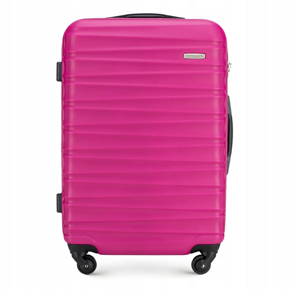 Medium suitcase WITTCHEN Groove Line 56-3A-312-34 pink