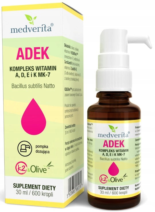 Medverita ADEK complex of vitamins A, D, E and K MK-7 600 drops 30 ml