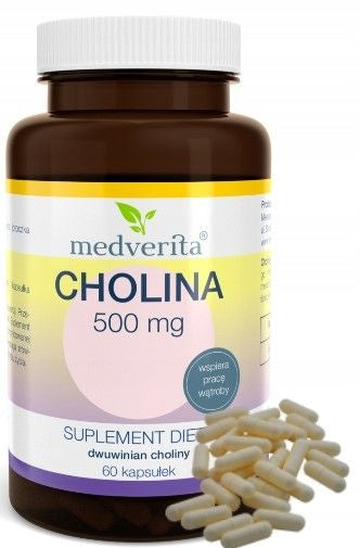 Medverita CHOLINE choline bitartrate 500mg 60 kaps. LIVER METABOLISM