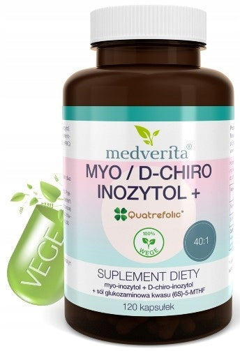 Medverita MYO / D-CHIRO-INOSITOL 120 kaps FOLIC ACID RESISTANCE Manufacturer code 5903686581083