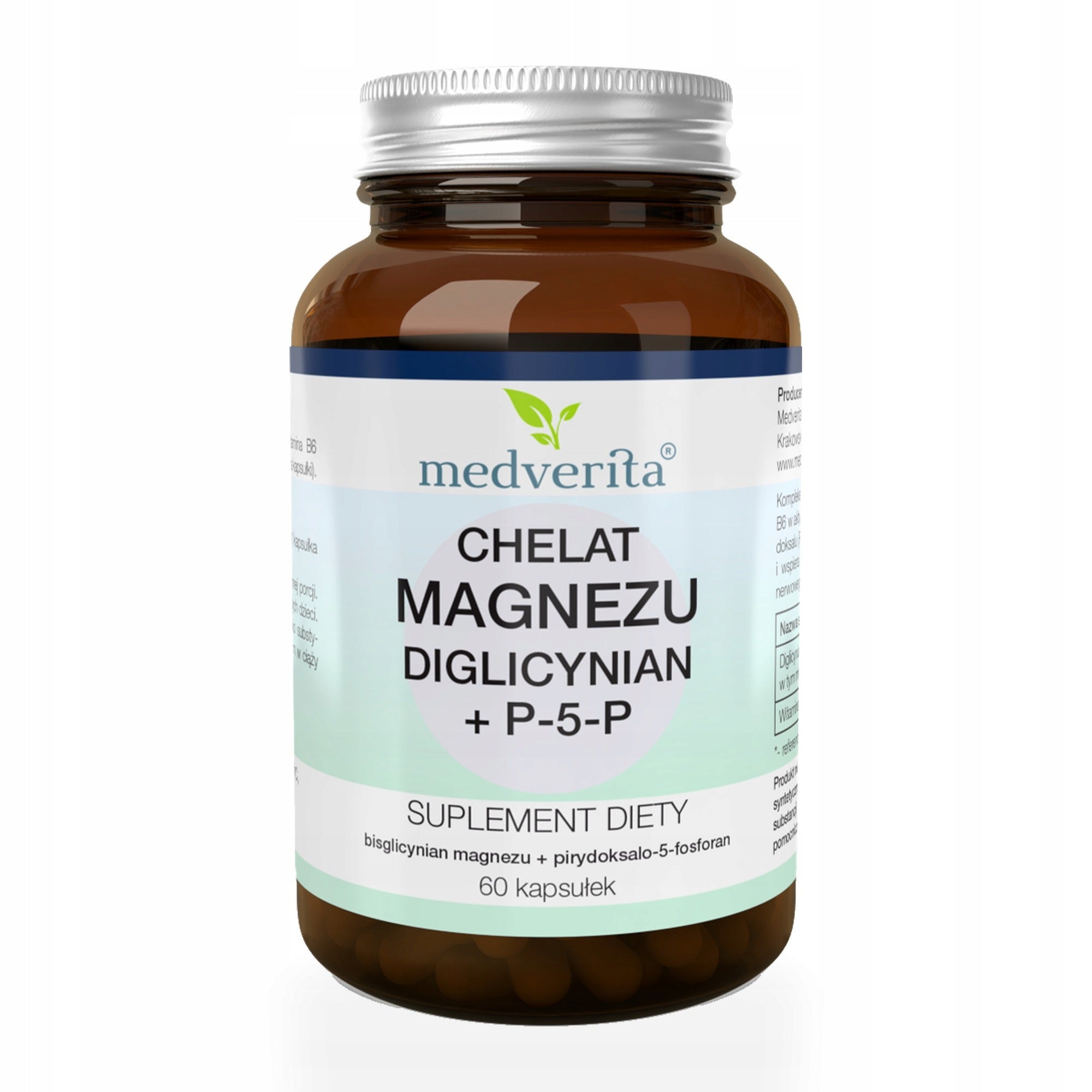 Medverita Magnesium Diglycinate P-5-P 360mg 60 capsules Sleep Improvement