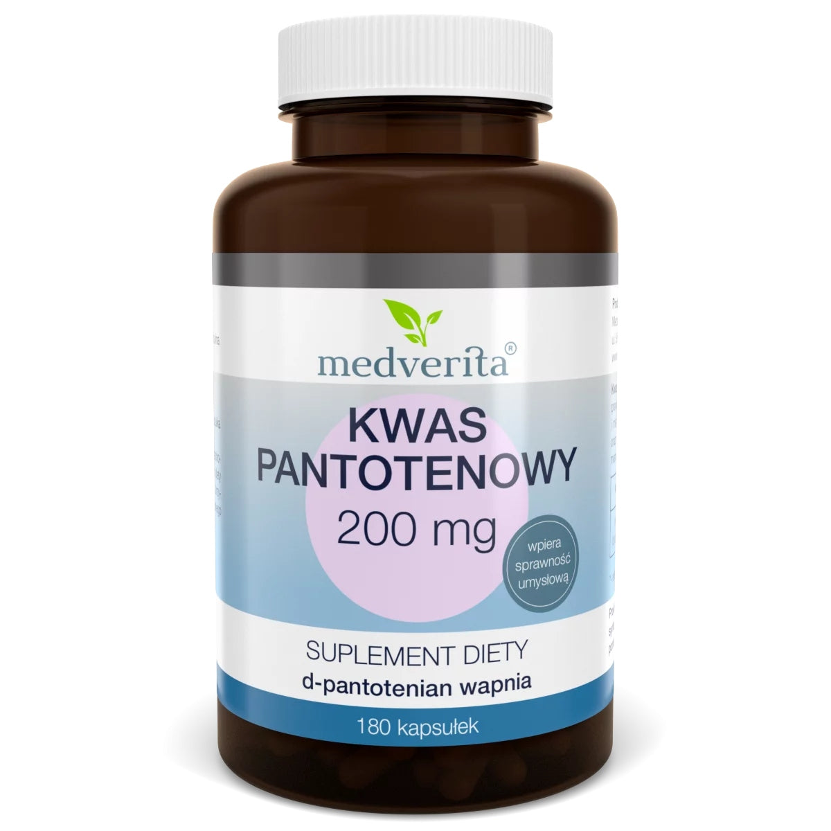 Medverita Pantothenic acid 200 mg 180 capsules Manufacturer code 5900718340144