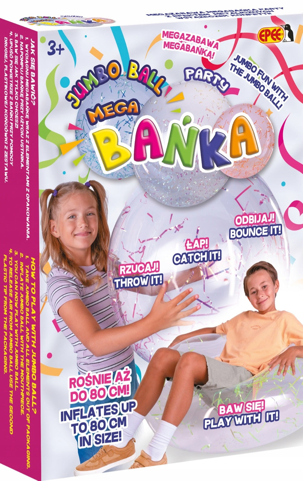 Mega Bubble PARTY ribbon purple 80cm Epee