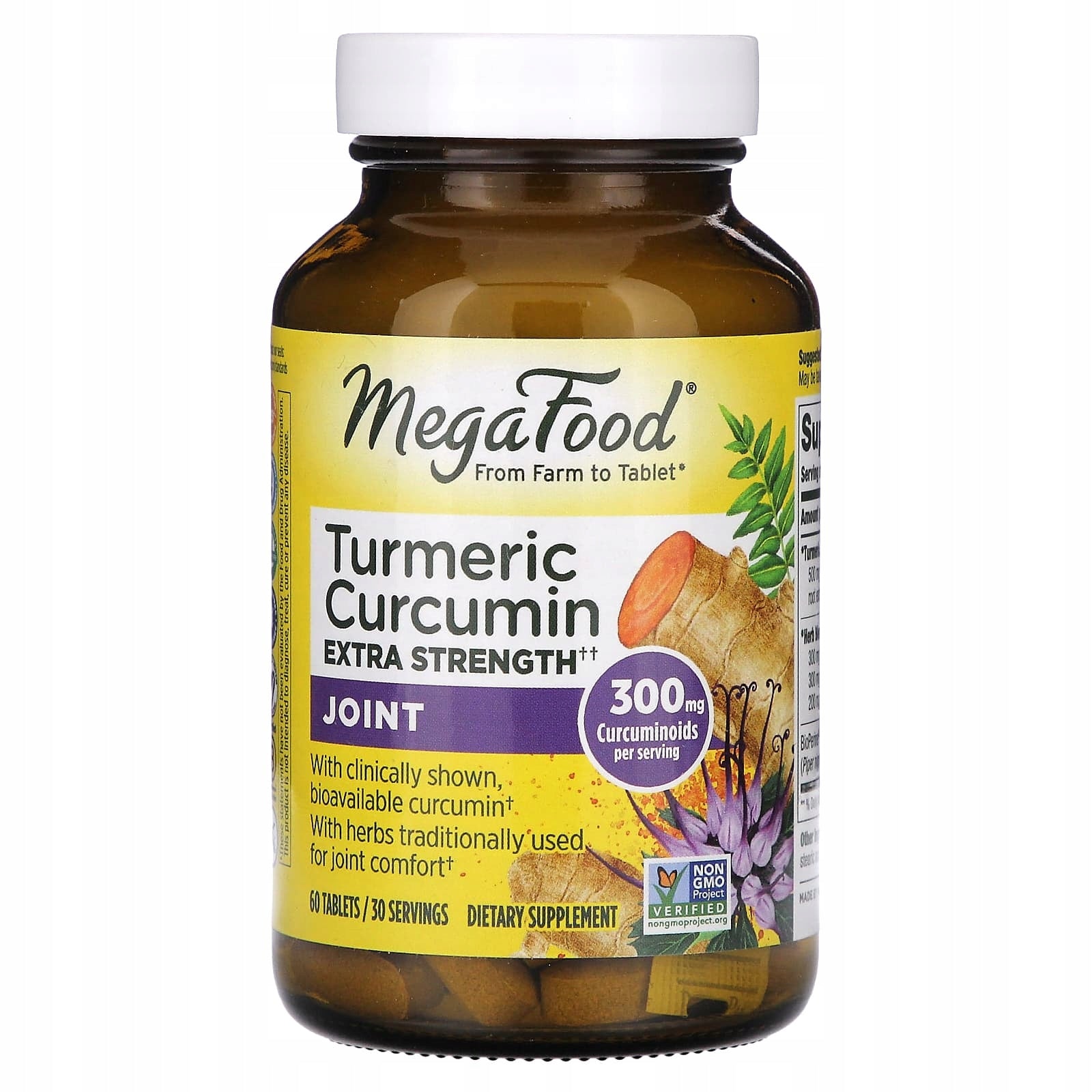 MegaFood, Turmeric Curcumin, extra strength, joint, 60 tablets