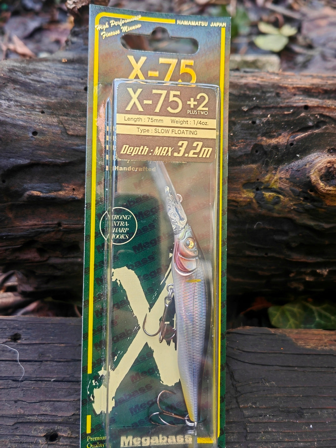Megabass X-NANAHAN+2 75 mm - 7 g slow-flowing wobbler up to 3,2 m #003