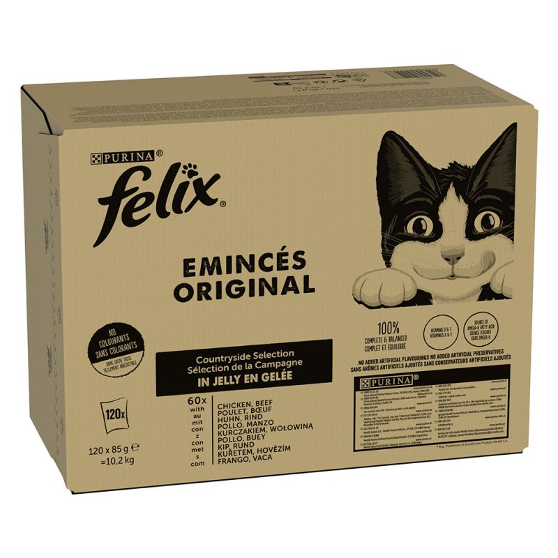 Megapackage Felix Classic, Beef and Chicken, 120 x 85 g