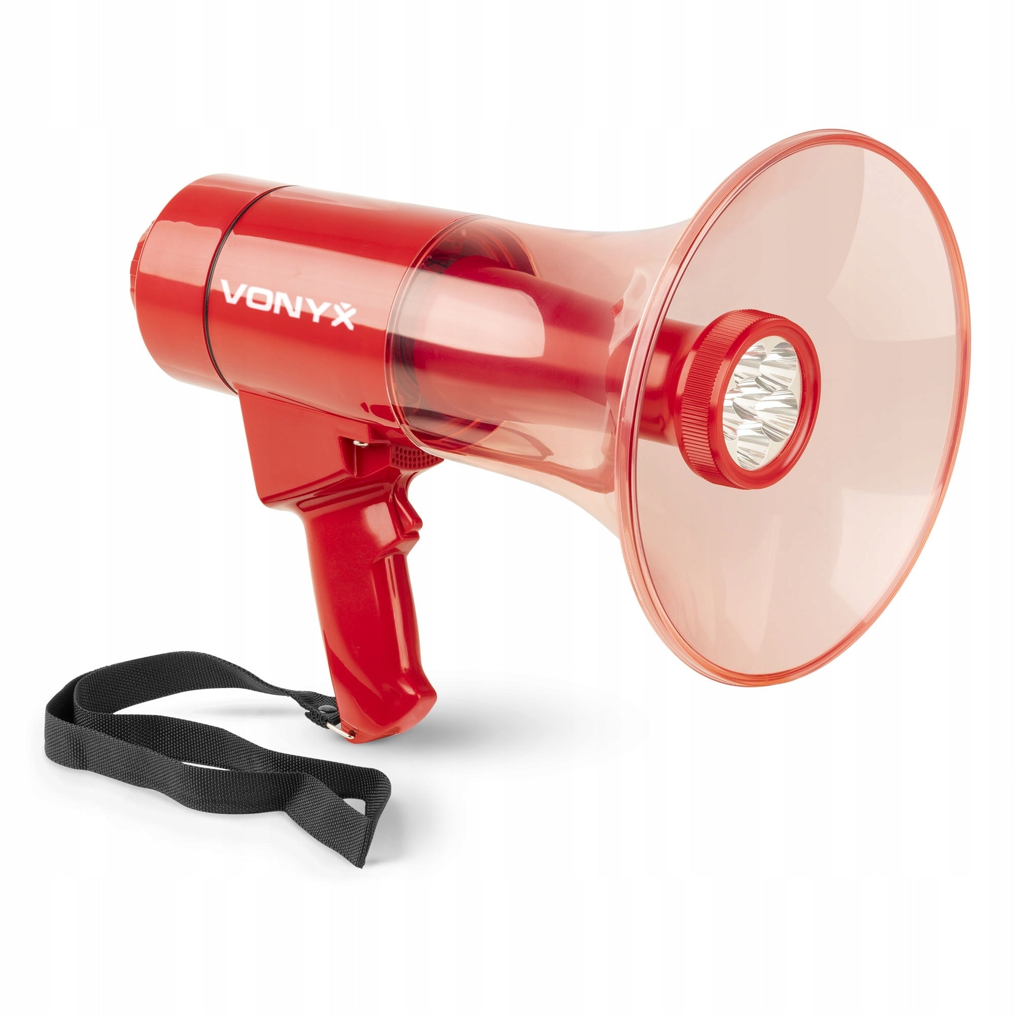 Megaphone 50W Vonyx red with LED light BT USB siren for marches EAN (GTIN) 8715693347265