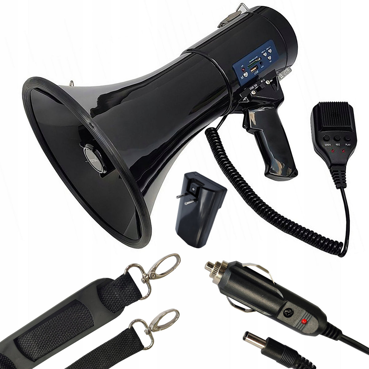 Megaphone TE 24/20 Recording, MP3, USB, SD - Rechargeable Max 90W Range 900 m
