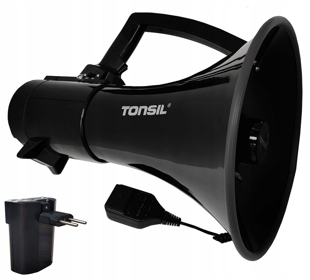 Megaphone TE 30/20 Recording - Power Max 120W Range up to 1200 m + Rechargeable Battery