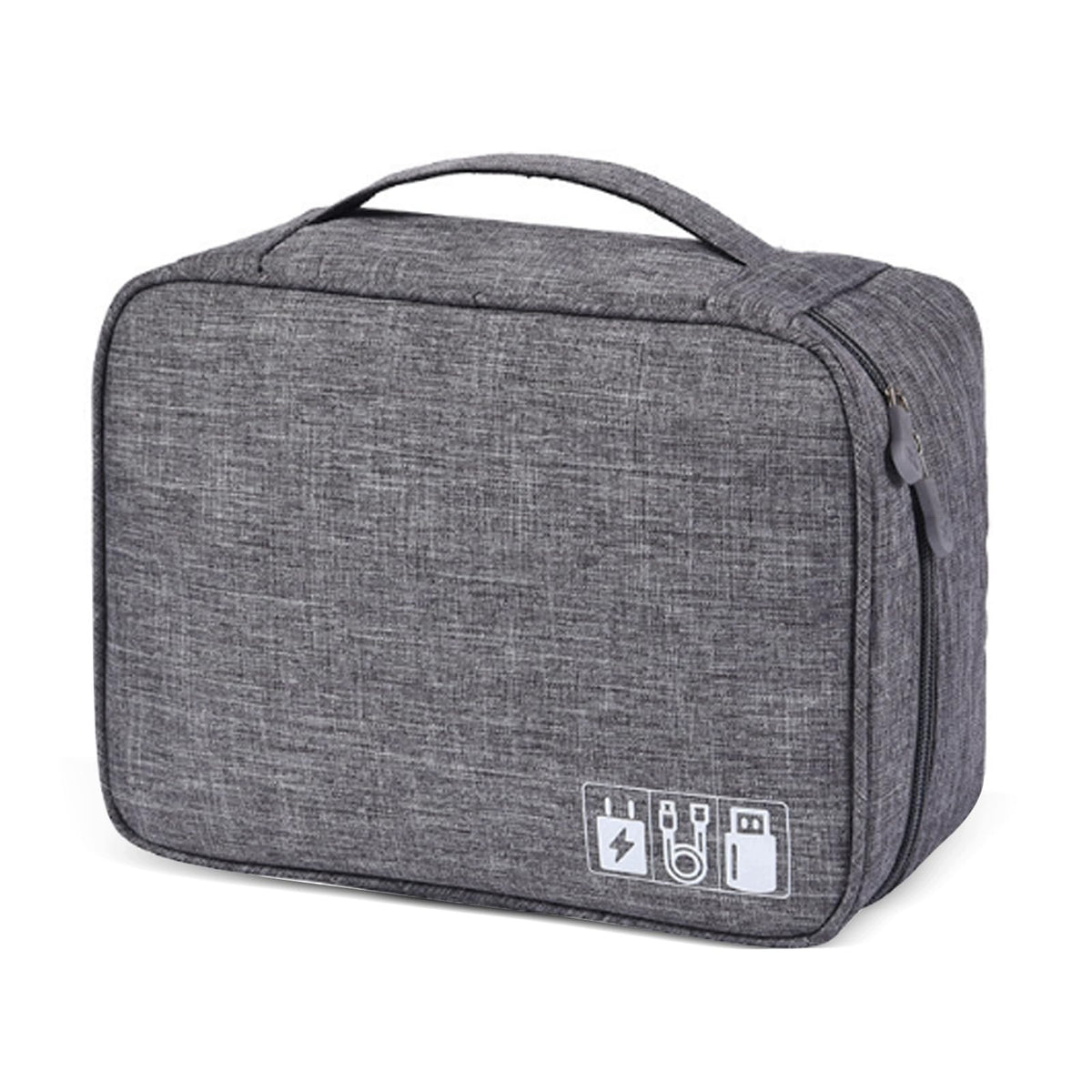 Megcdtr Cable Organizer Grey Electronics Bag for Travel and Home