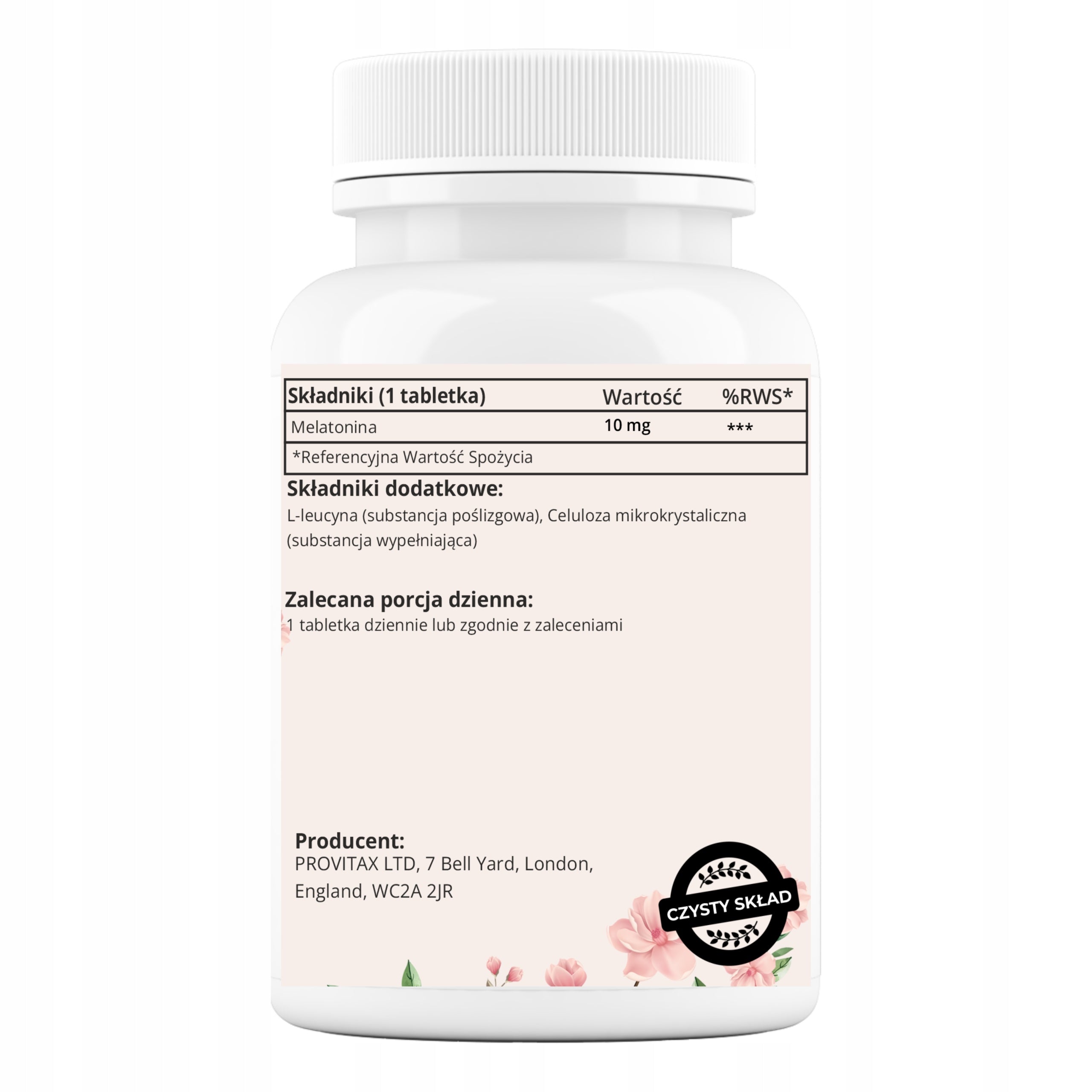 Melatonin 10 mg 90 tablets vegetarian RAPID SLEEP PEACEFUL NIGHT Expiration date at least 1 year from the date of purchase