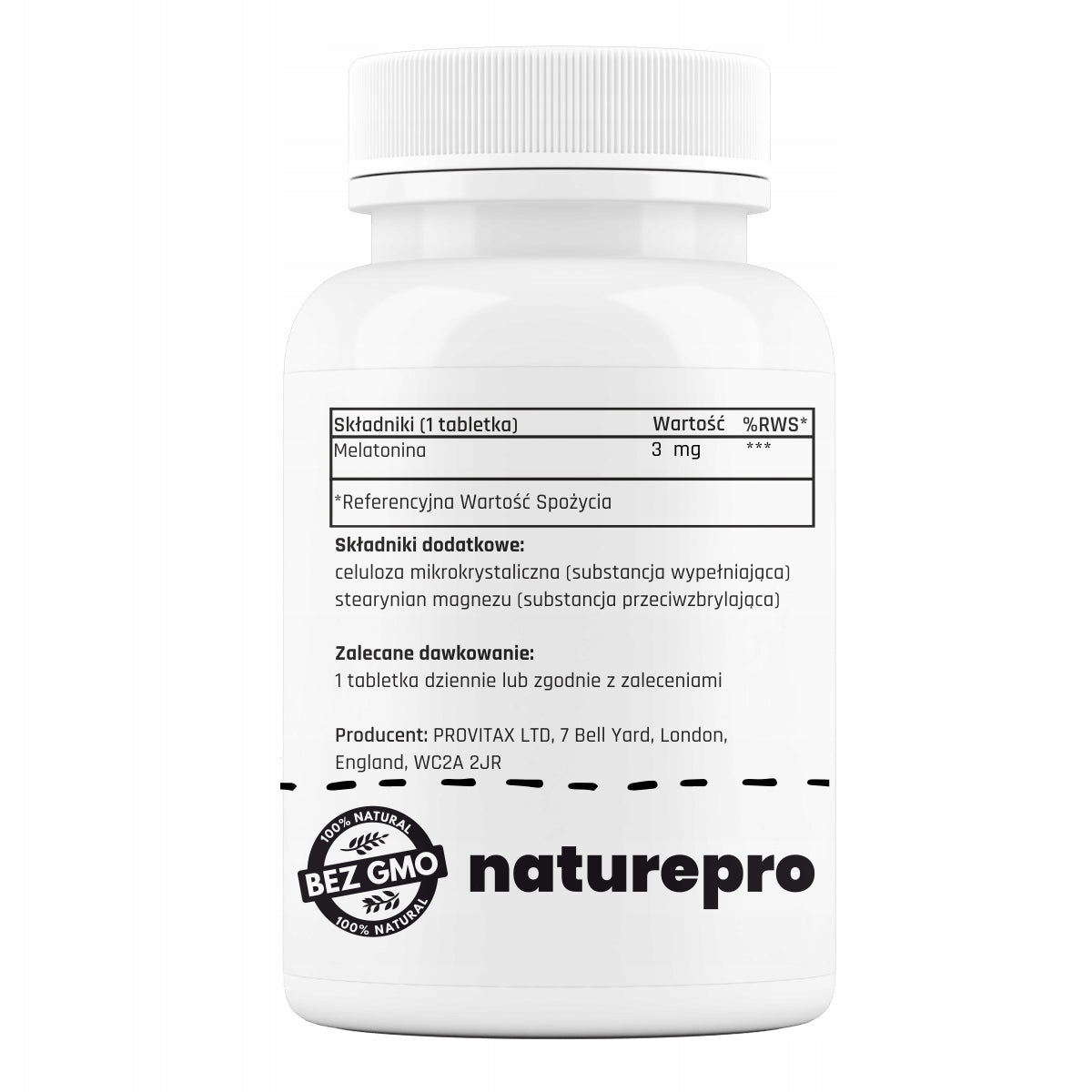 Melatonin 3 mg 360 tablets SEN and BODY REGENERATION NaturePro Expiration date at least 1 year from the date of purchase