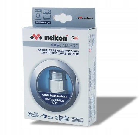 Meliconi SOS Calcare Magnetic Water Softener for Dishwasher Washing Machines Packaging status original